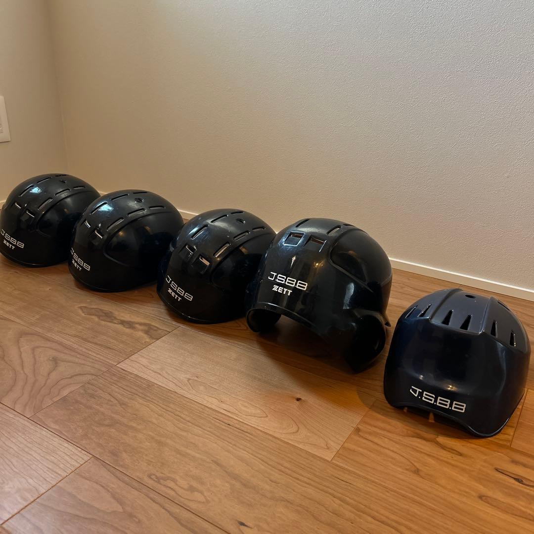 げ*う様 美品　一般軟式バッター用ヘルメット 4個セットキャッチャーヘルメット1