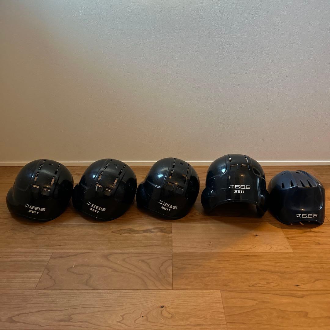 げ*う様 美品　一般軟式バッター用ヘルメット 4個セットキャッチャーヘルメット1