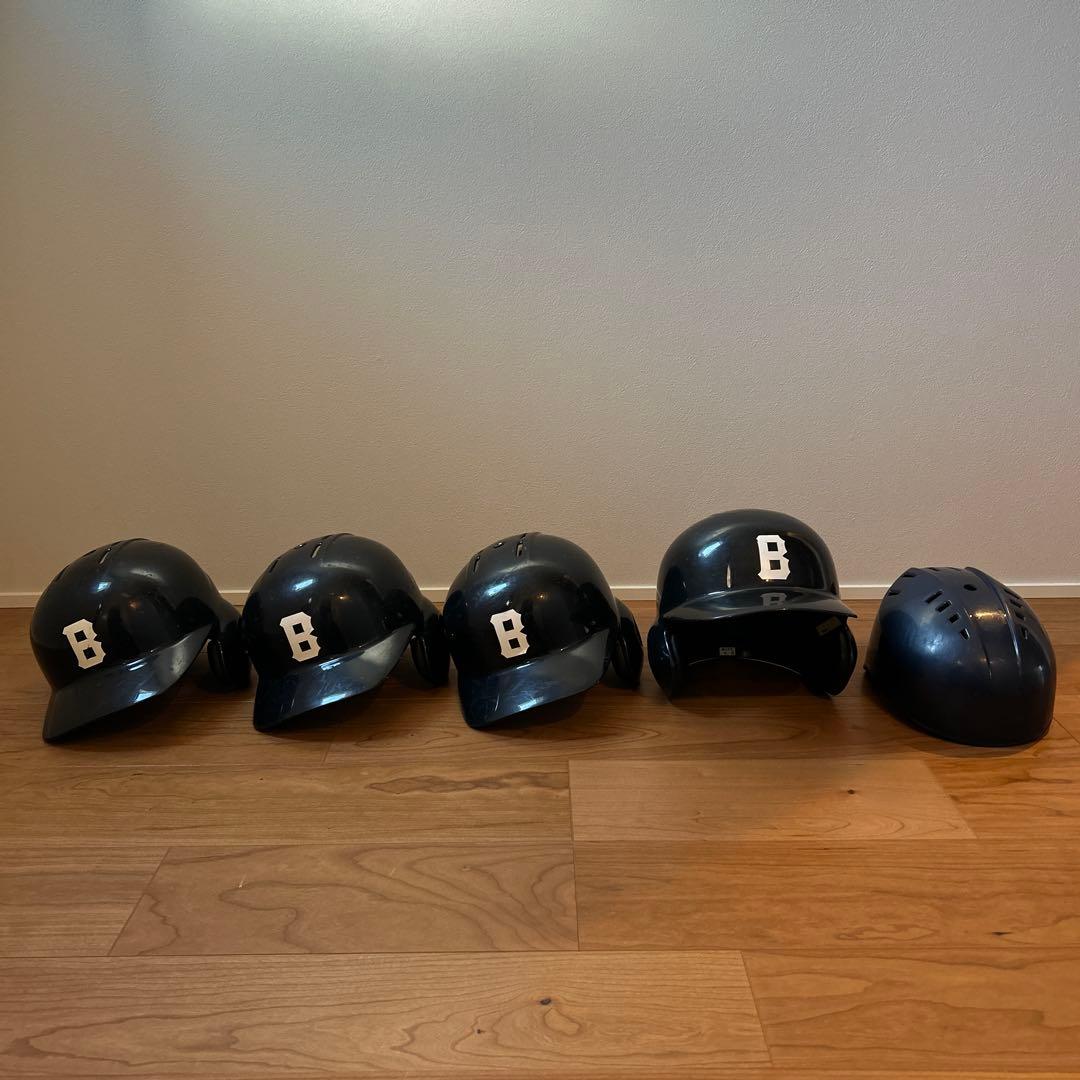 げ*う様 美品　一般軟式バッター用ヘルメット 4個セットキャッチャーヘルメット1