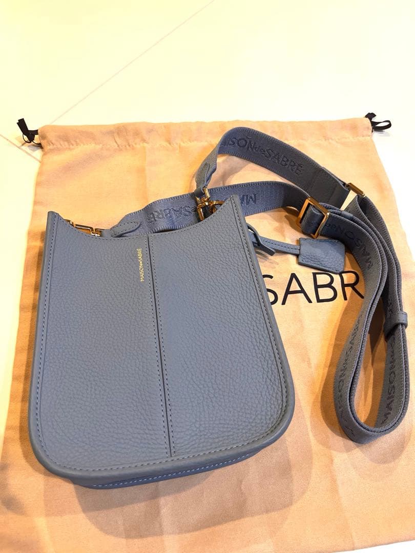【美品】MAISON de SABRÉ 水色ショルダーバッグ　　メゾンドサブレ
