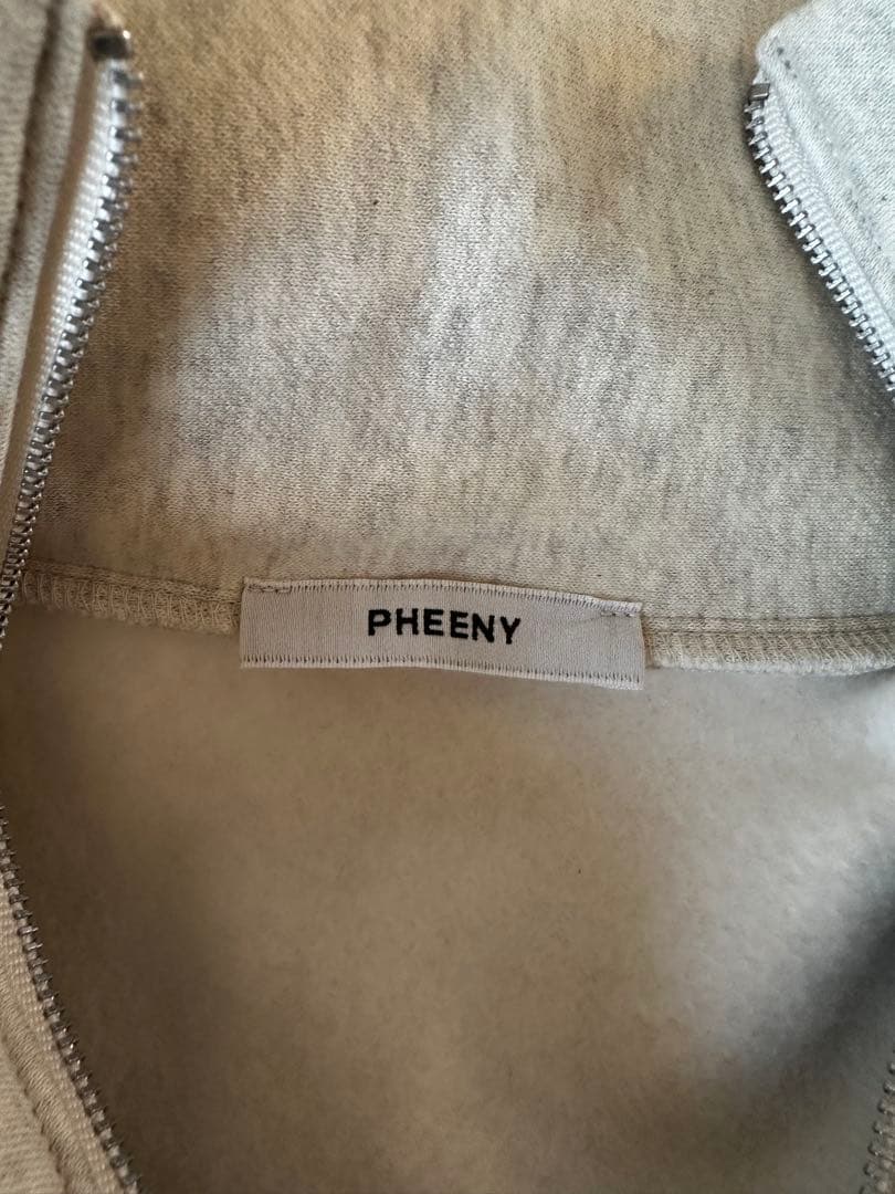 PHEENYフィーニー Athletic fleece harf zip P/O