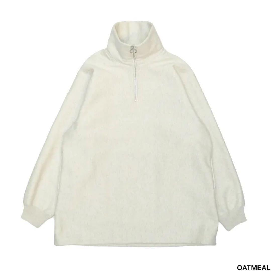 PHEENYフィーニー Athletic fleece harf zip P/O