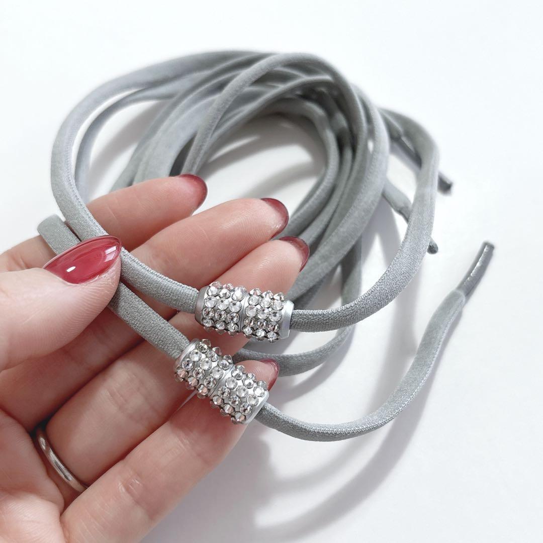 結ばない靴紐/スワロフスキーデコレーション/3点