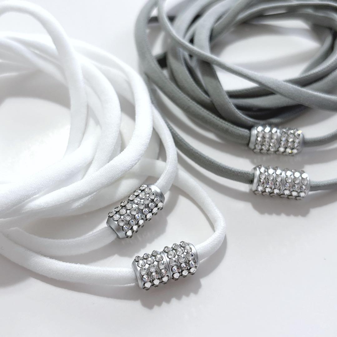 結ばない靴紐/スワロフスキーデコレーション/3点