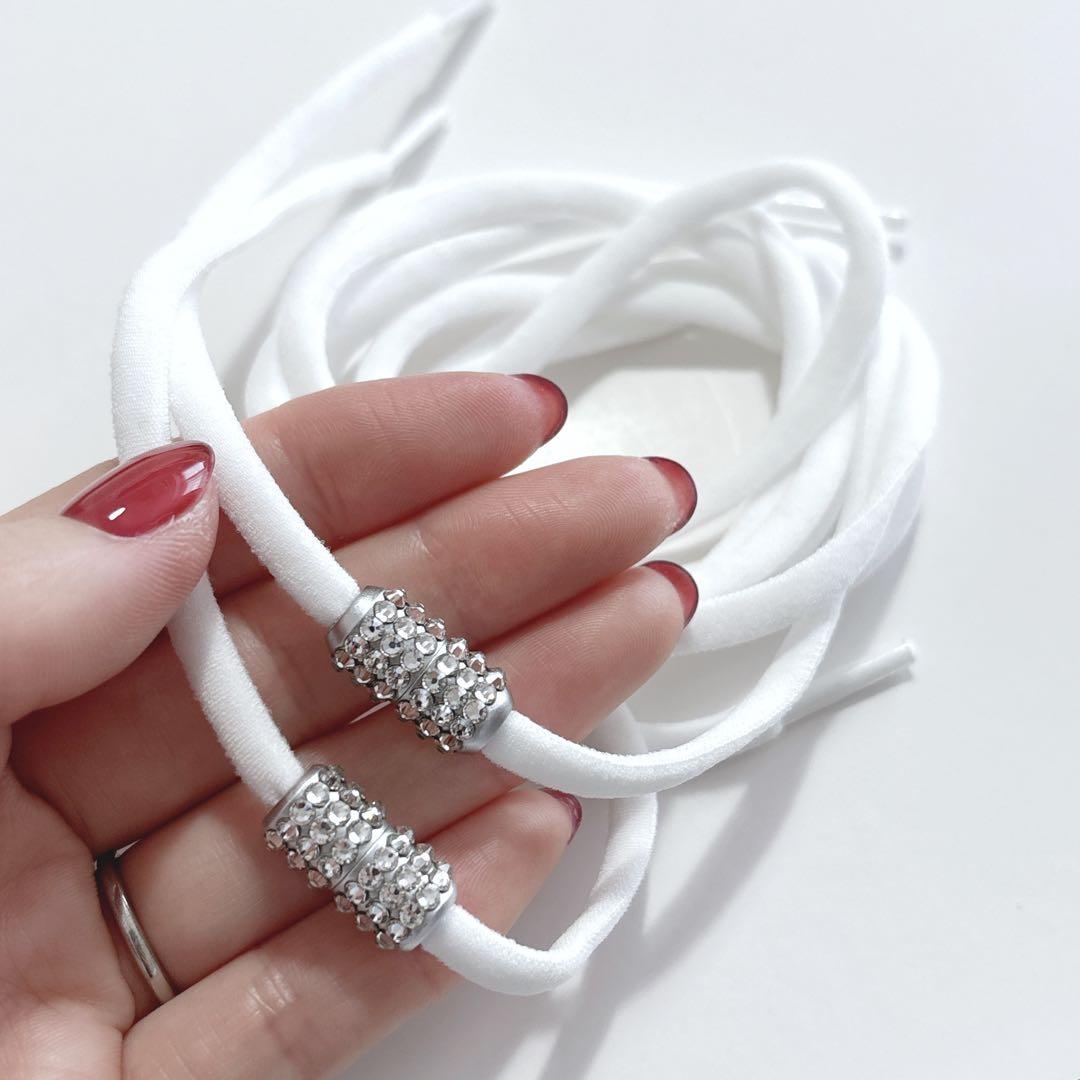 結ばない靴紐/スワロフスキーデコレーション/3点