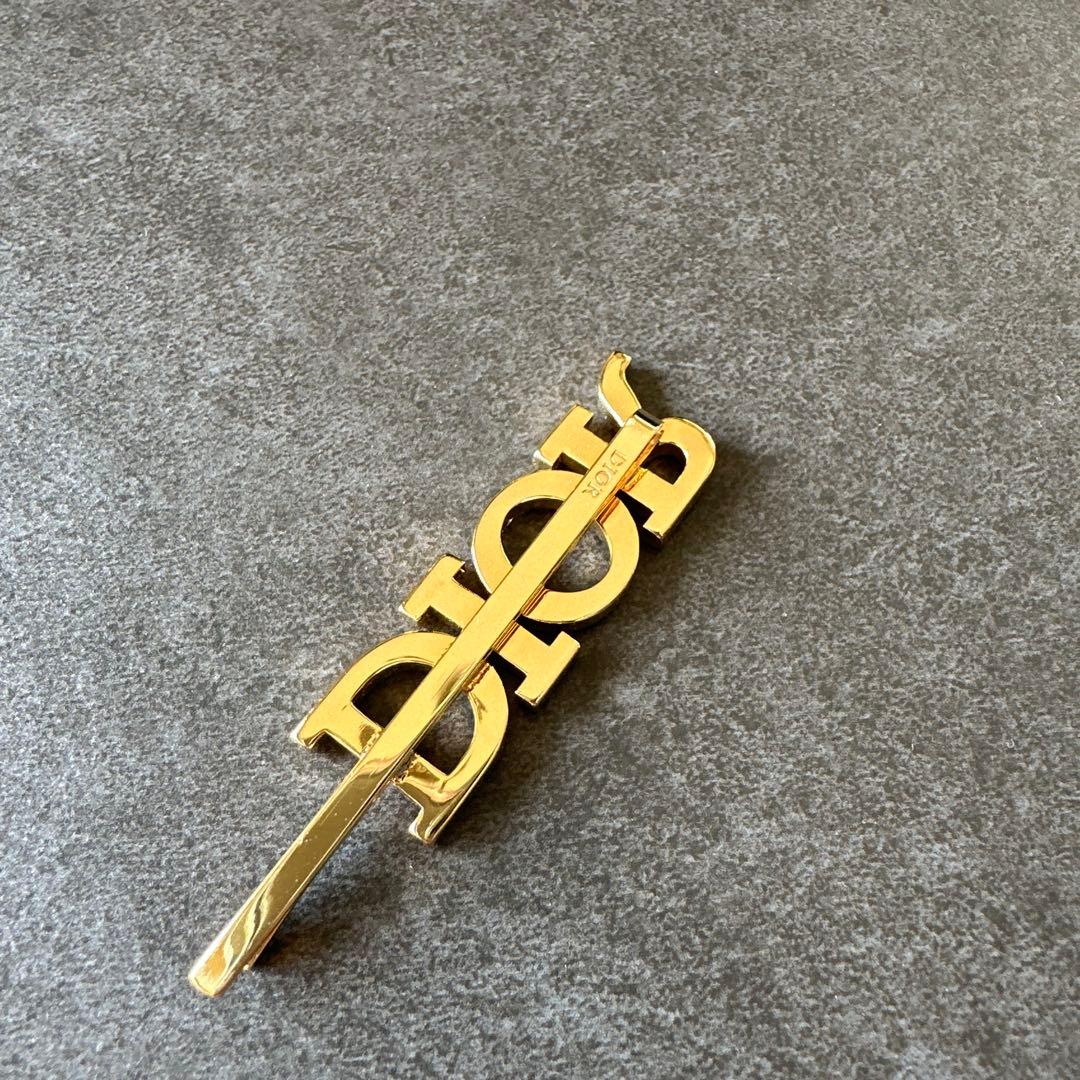 【美品】DIOR ロゴ ヘアピン ビジュー