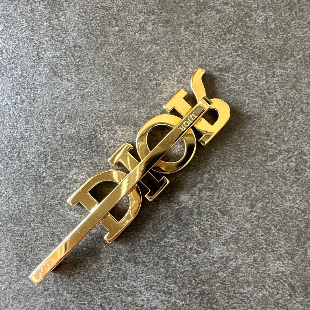 【美品】DIOR ロゴ ヘアピン ビジュー