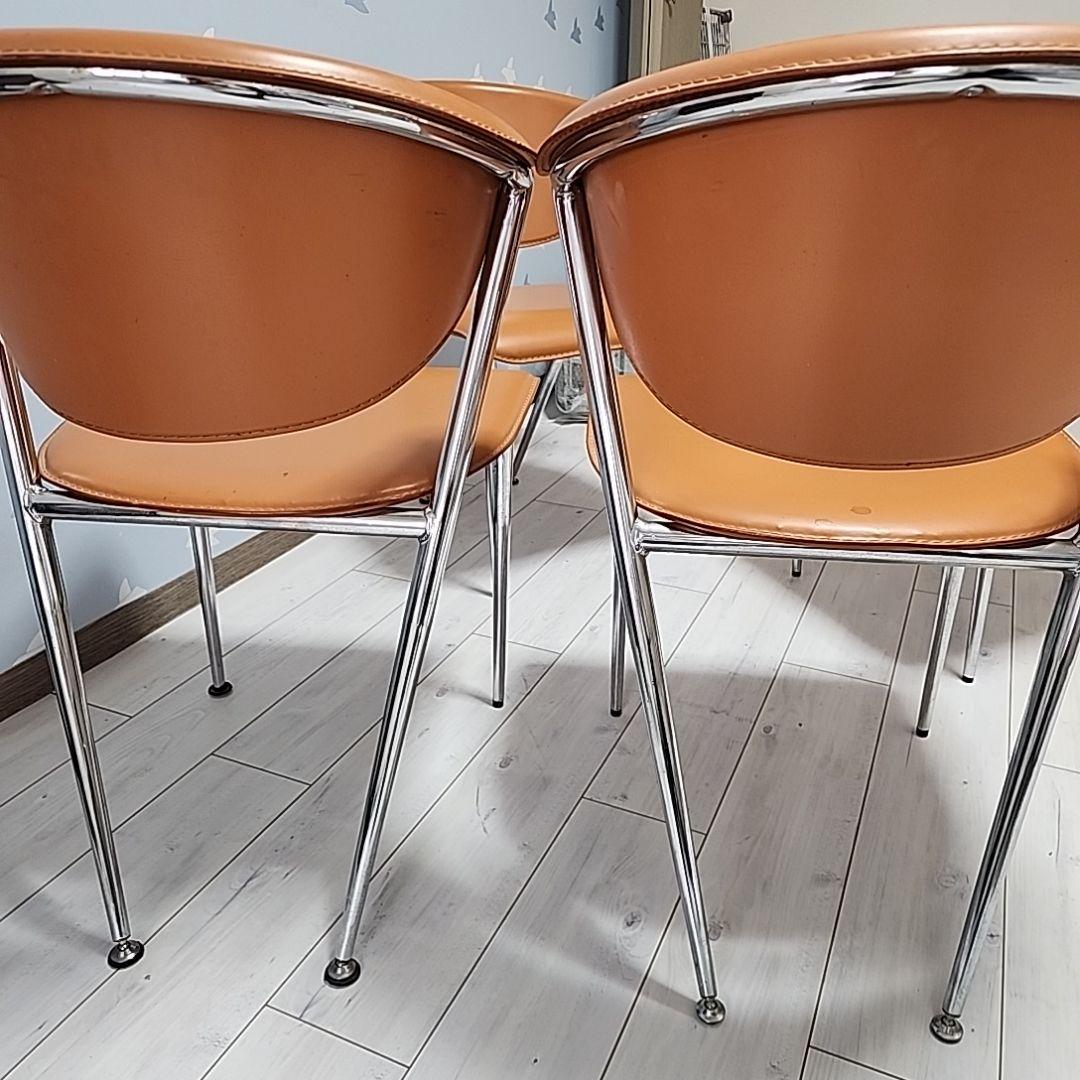 イタリア製 カリガリス　チクラディ　ダイニングチェア 本革 金属フレーム