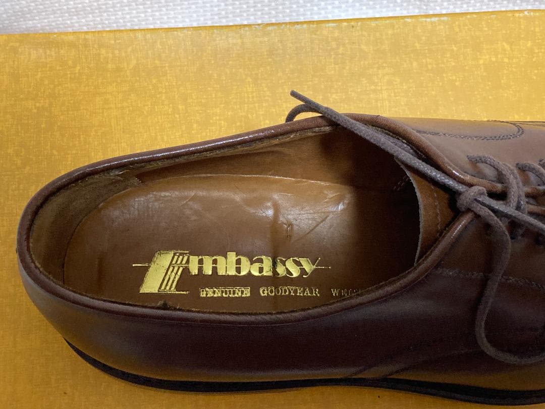 大値下げ　Embassy　Uチップ　茶色　7 1/2