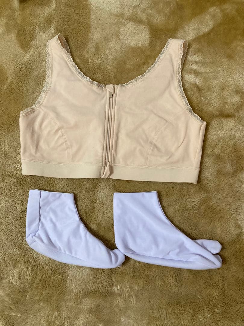 ホワイト長襦袢とブラトップセット