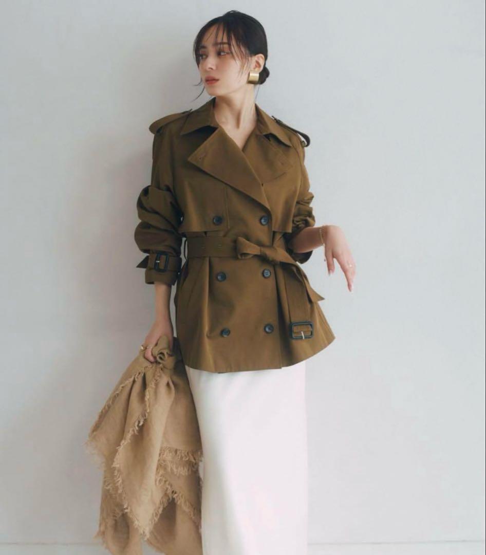 【11/13限定価格】anuans ハーフオーバートレンチコート M