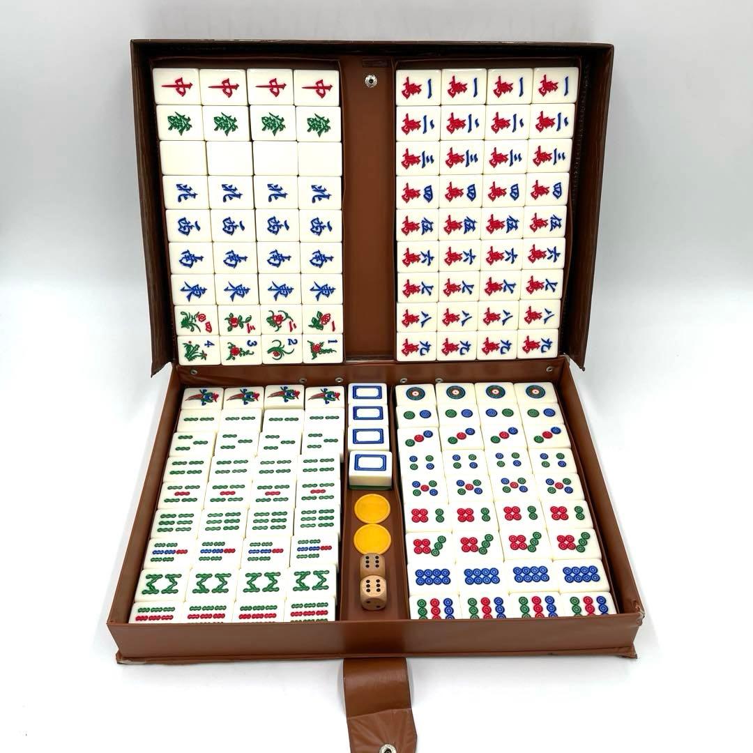 希少　7.5分麻雀牌　中国麻雀牌　デカ牌　ジャンボ牌　クリア　グリーン　ラメ