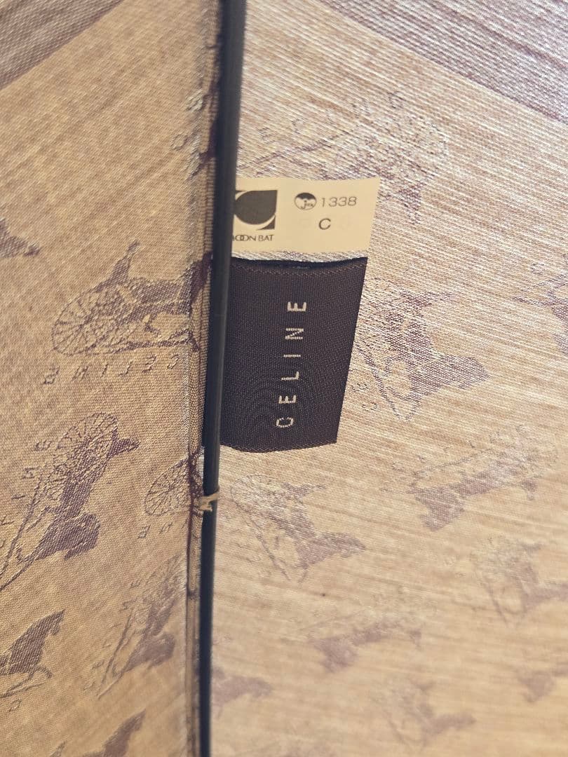 CELINE セリーヌ長傘 晴雨兼用傘 馬車ロゴ 総柄