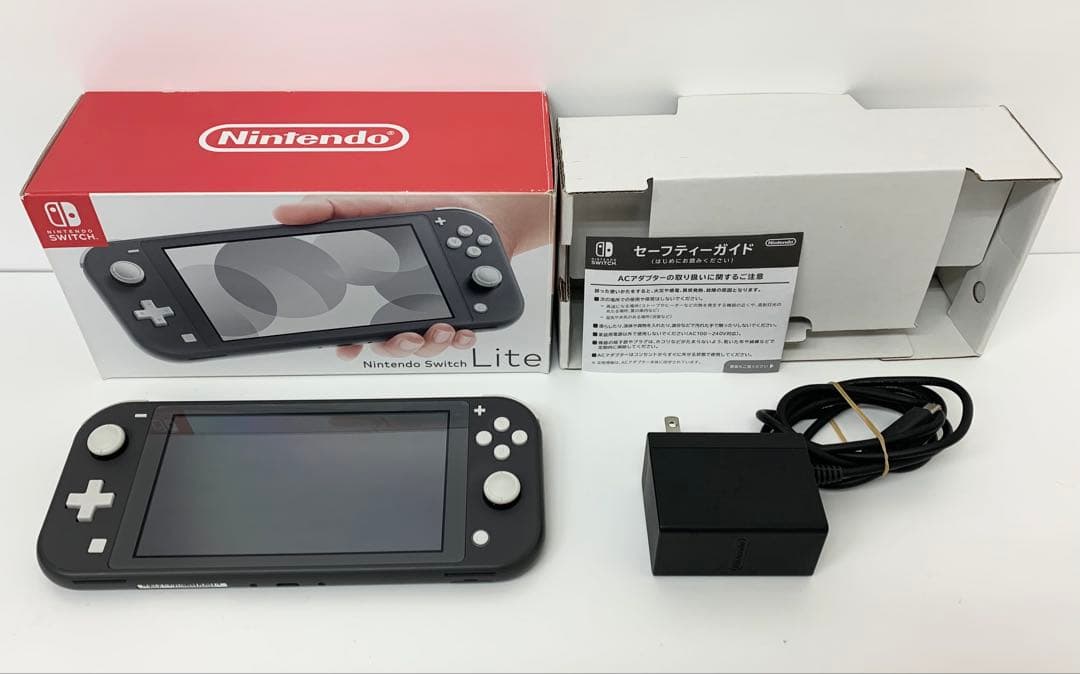 R*i様 Nintendo Switch Lite グレー ACアダプター 箱付