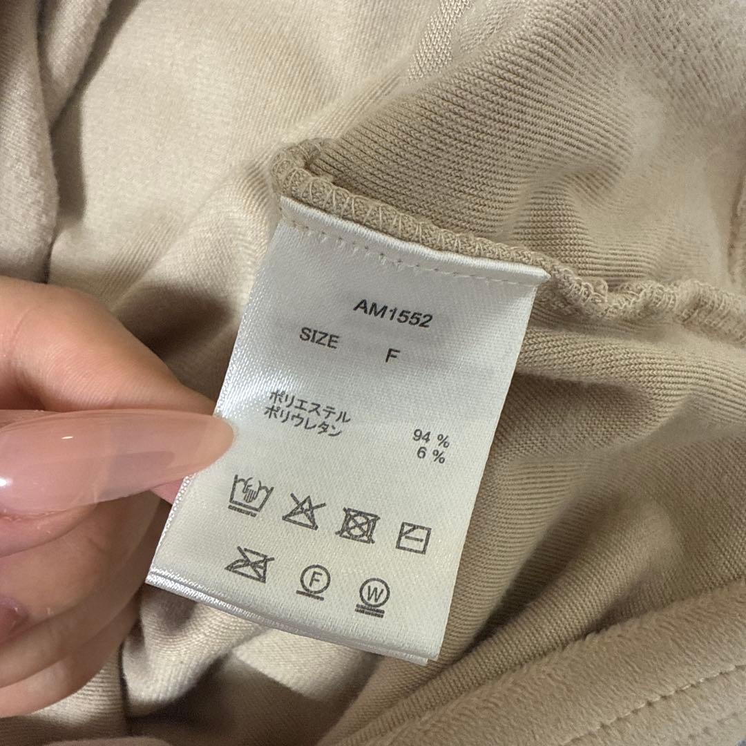 トップス andmary Ruth velour tops color beige