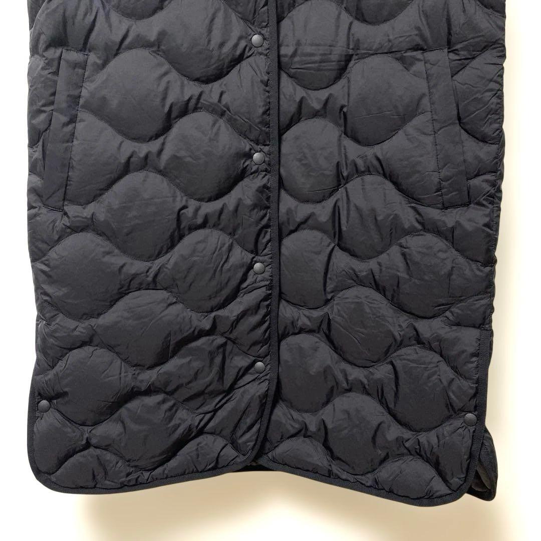 美品 ユニクロ ウルトラライトダウン　ロングベスト ブラック L キルティング