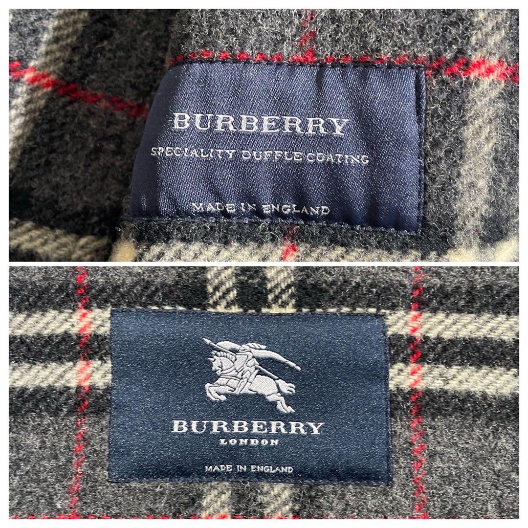 【極美品✨】バーバリーロンドン ダッフルコート ノバチェック メンズ グレー