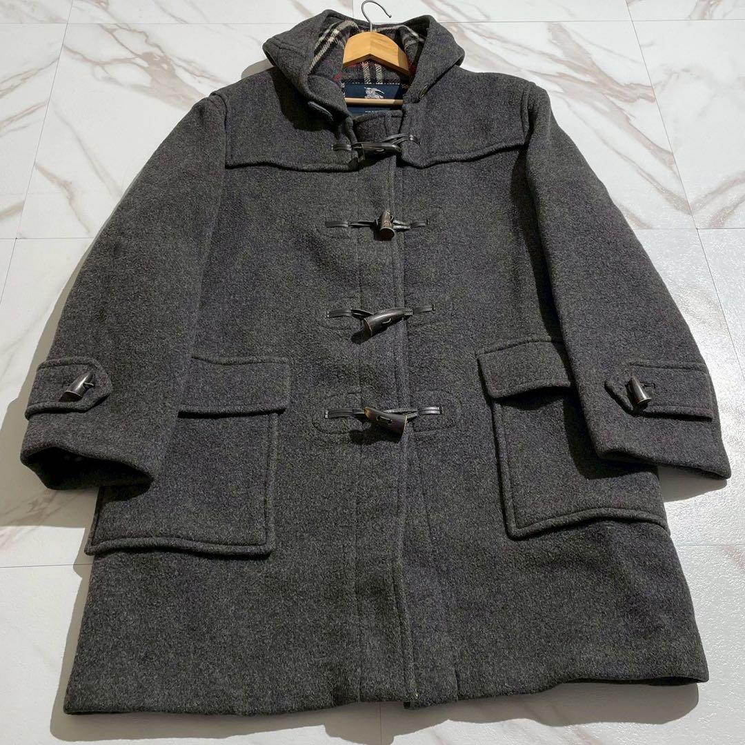 【極美品✨】バーバリーロンドン ダッフルコート ノバチェック メンズ グレー