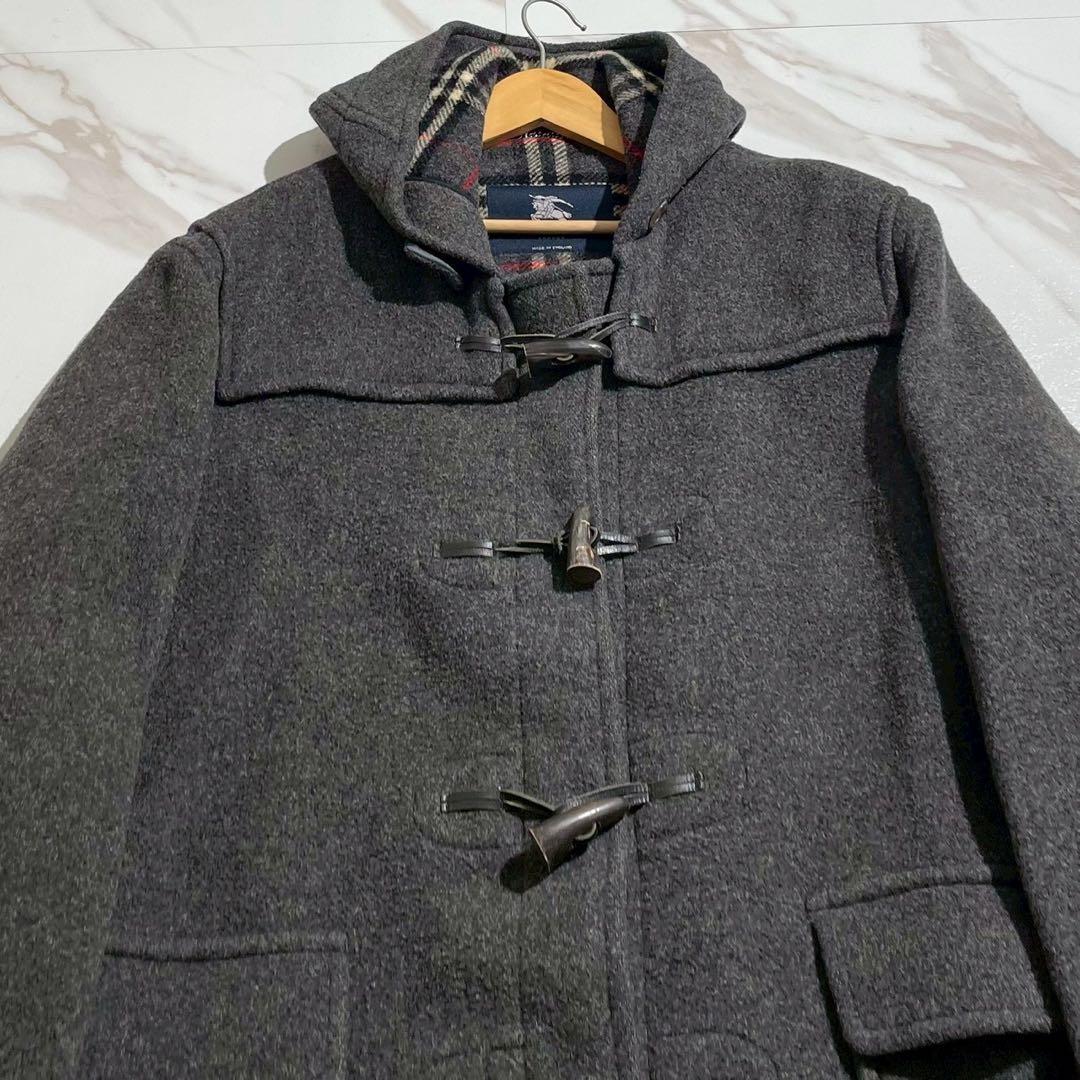【極美品✨】バーバリーロンドン ダッフルコート ノバチェック メンズ グレー