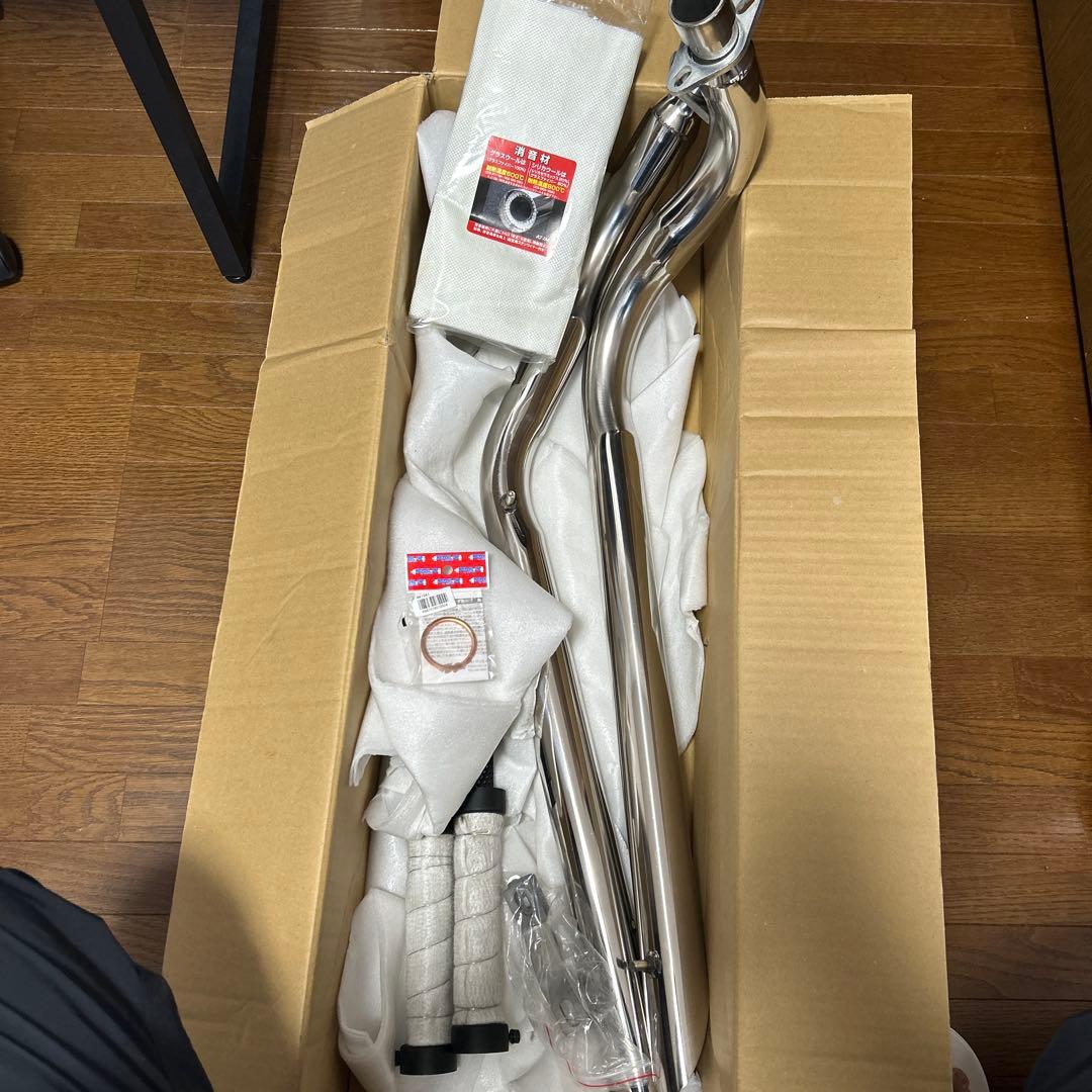 シャドウ400 スラッシュカットマフラー