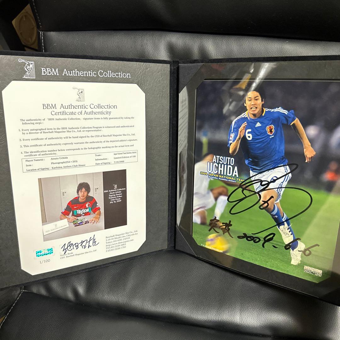 内田篤人　直筆サインフォト　ファーストナンバー　日本代表　シャルケ　BBM