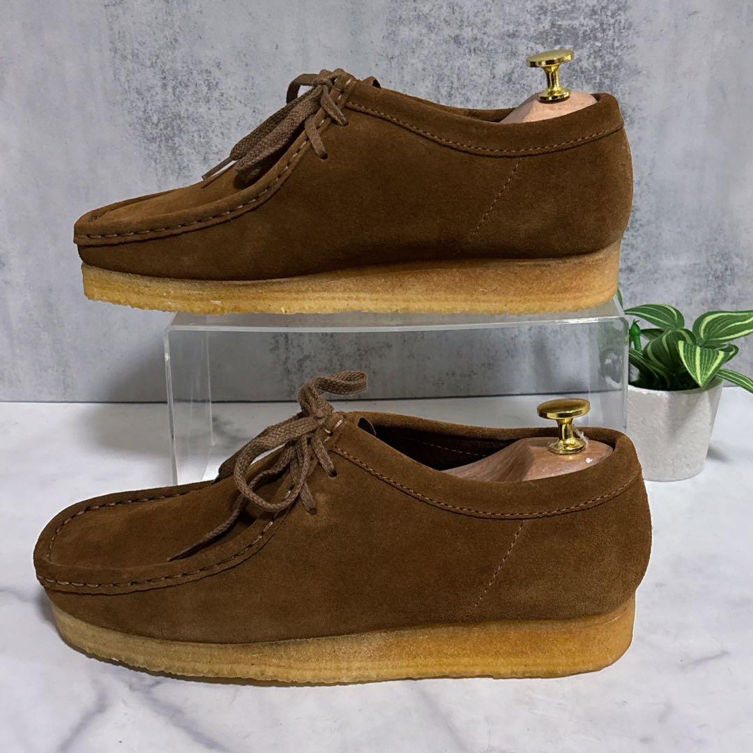 試着のみ クラークス ワラビー 本革 ブラウン スエード 定番モデル ショート丈