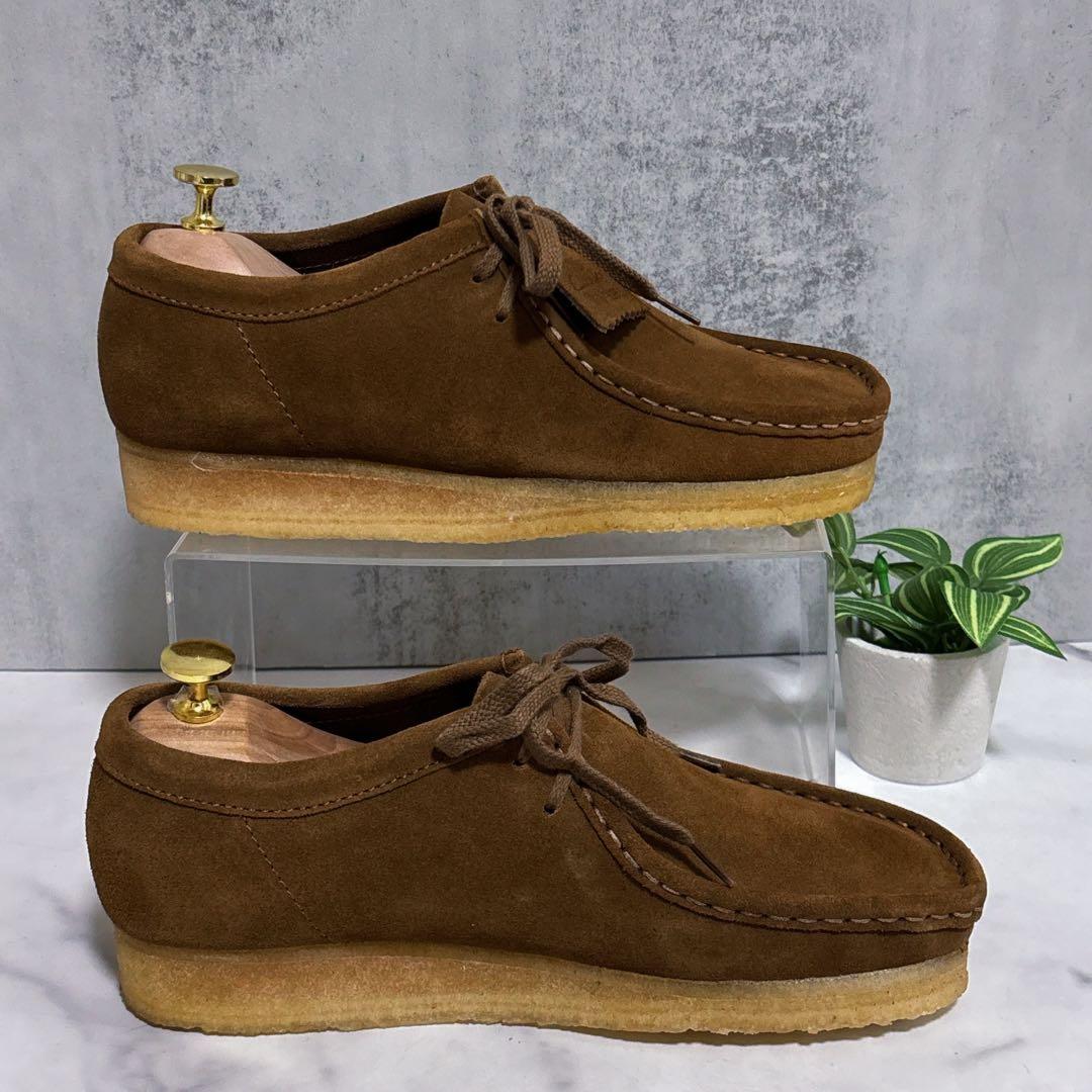 試着のみ クラークス ワラビー 本革 ブラウン スエード 定番モデル ショート丈