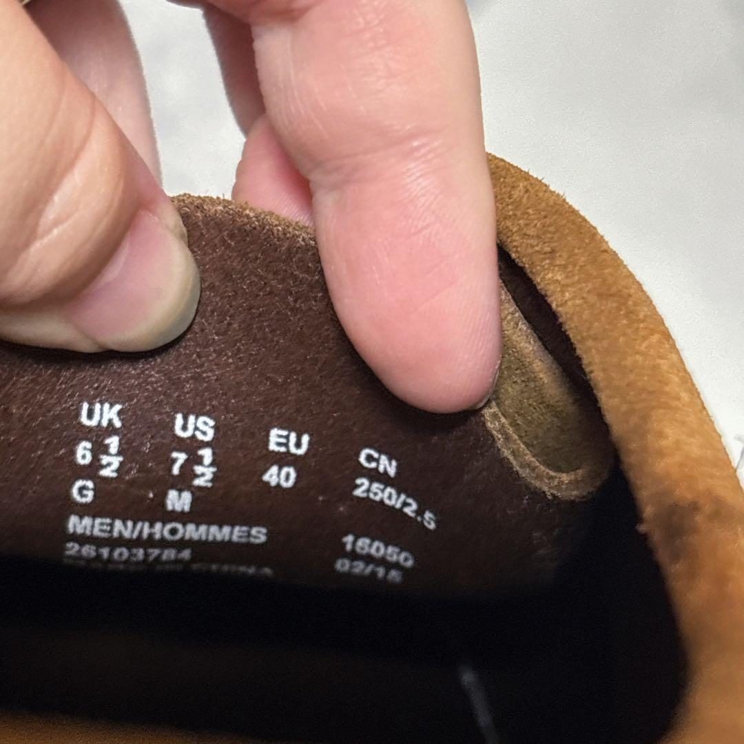 試着のみ クラークス ワラビー 本革 ブラウン スエード 定番モデル ショート丈