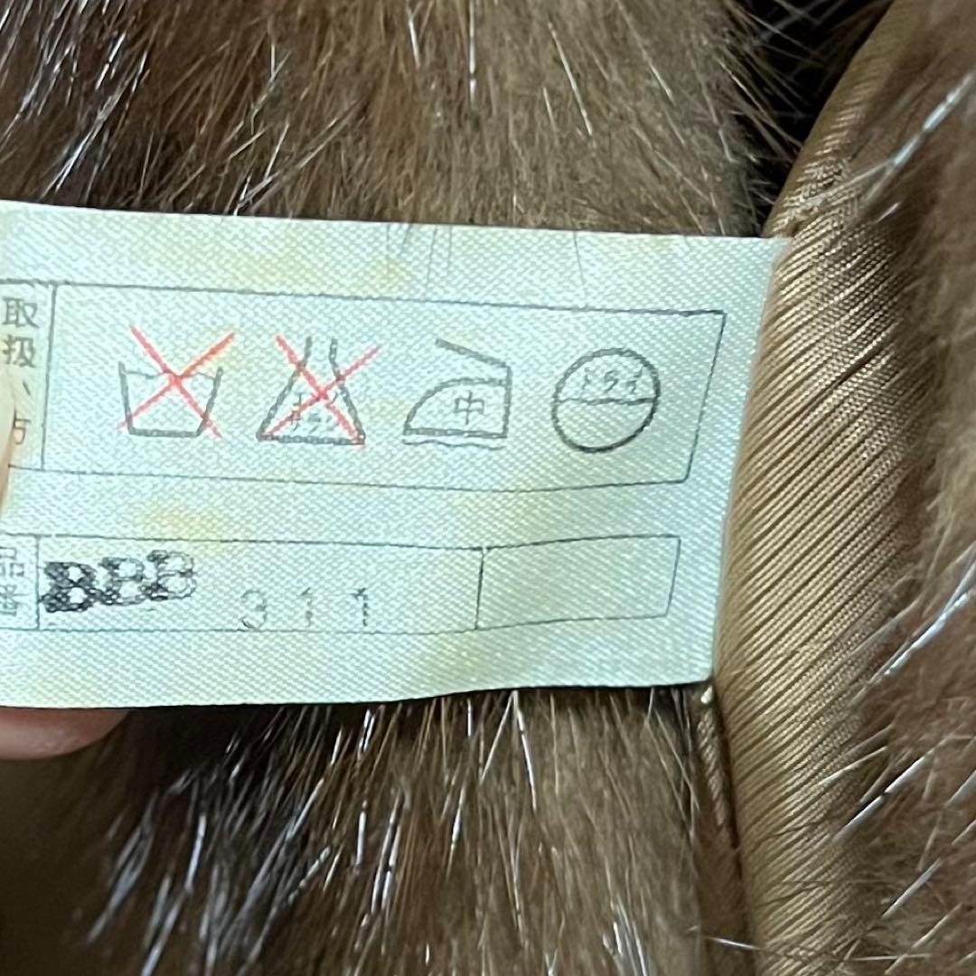 ホシノピュアカシミヤ100%●未使用級●マキシ丈115cm ファーコート