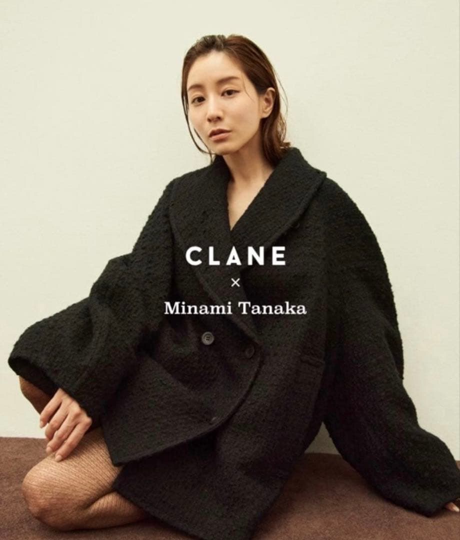 クラネ MINAMI TANAKA×CLANE ツイードオーバーコート サイズ0