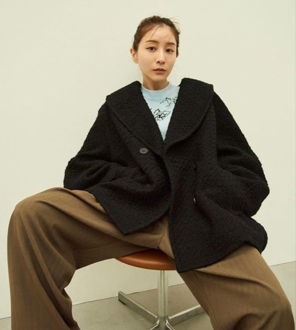 クラネ MINAMI TANAKA×CLANE ツイードオーバーコート サイズ0