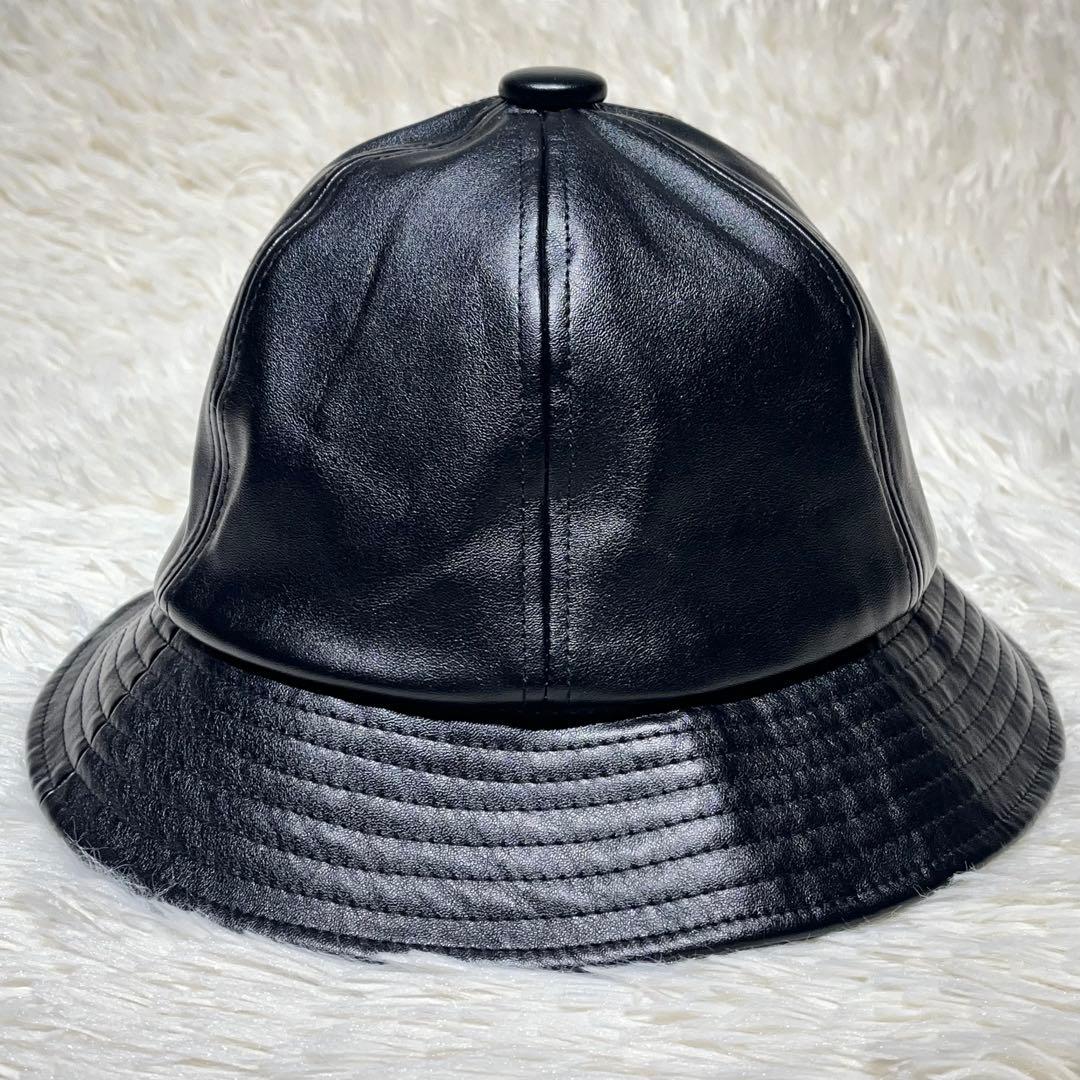 極美品☆KANGOL ベル型 バケットハット L 黒 金ロゴ 希少 ストリート