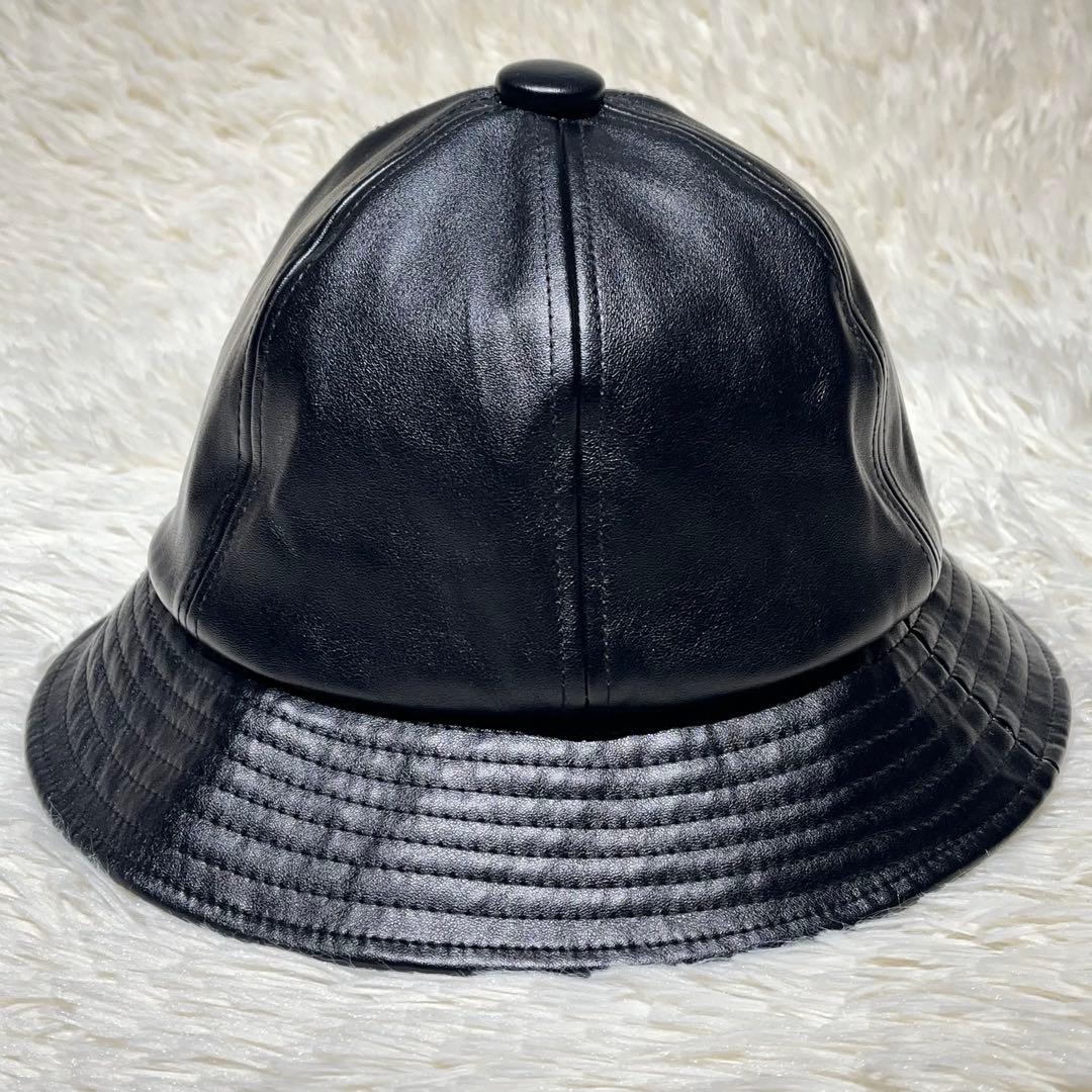 極美品☆KANGOL ベル型 バケットハット L 黒 金ロゴ 希少 ストリート