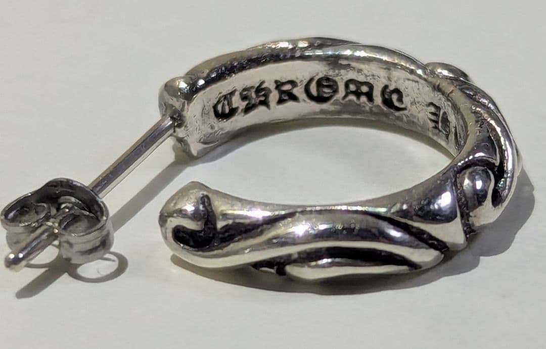 CHROME HEARTS 　クロムハーツ　フープピアス　片耳　シルバー925