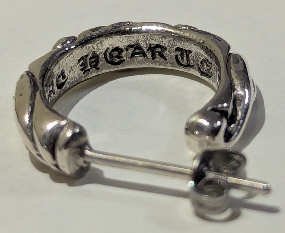 CHROME HEARTS 　クロムハーツ　フープピアス　片耳　シルバー925