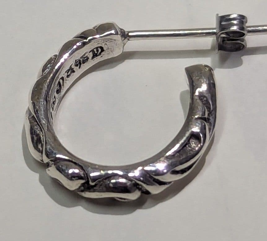 CHROME HEARTS 　クロムハーツ　フープピアス　片耳　シルバー925