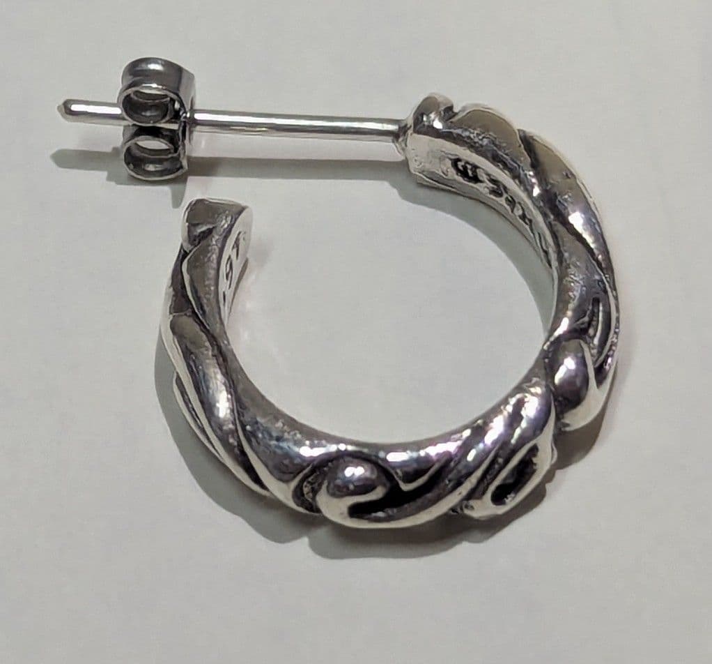 CHROME HEARTS 　クロムハーツ　フープピアス　片耳　シルバー925