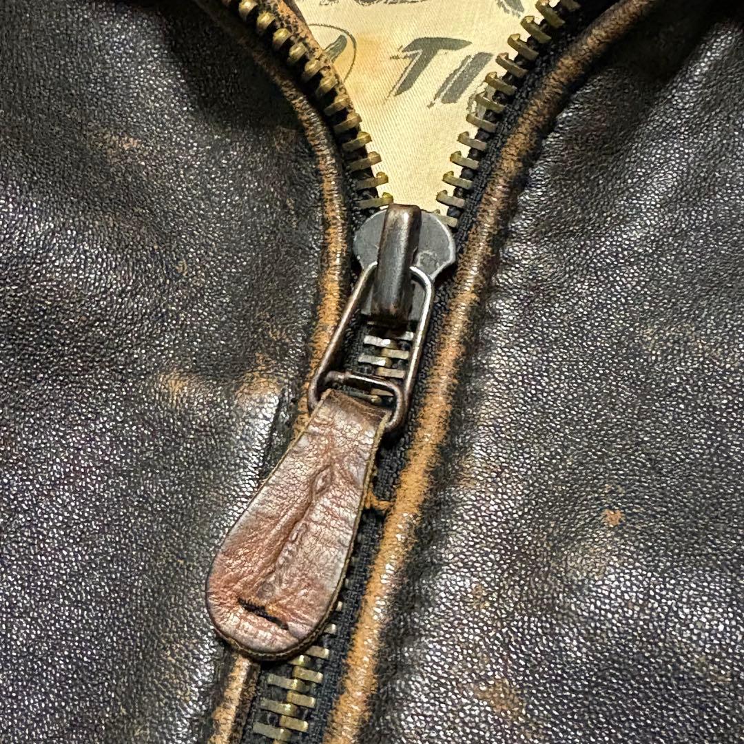 【入手困難G-2】AVIREX フライトジャケット A-2 本革　レア　L 茶