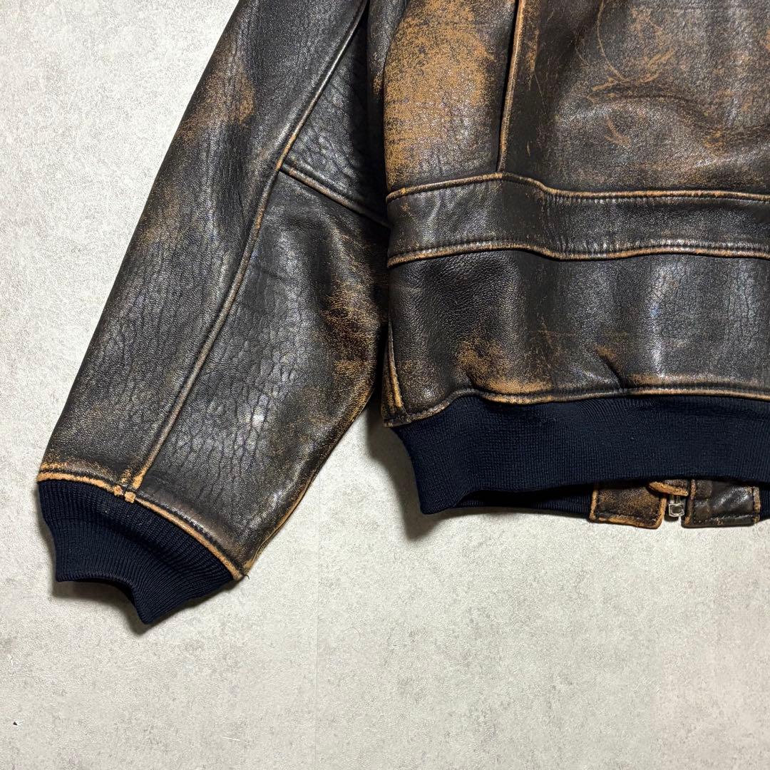 【入手困難G-2】AVIREX フライトジャケット A-2 本革　レア　L 茶