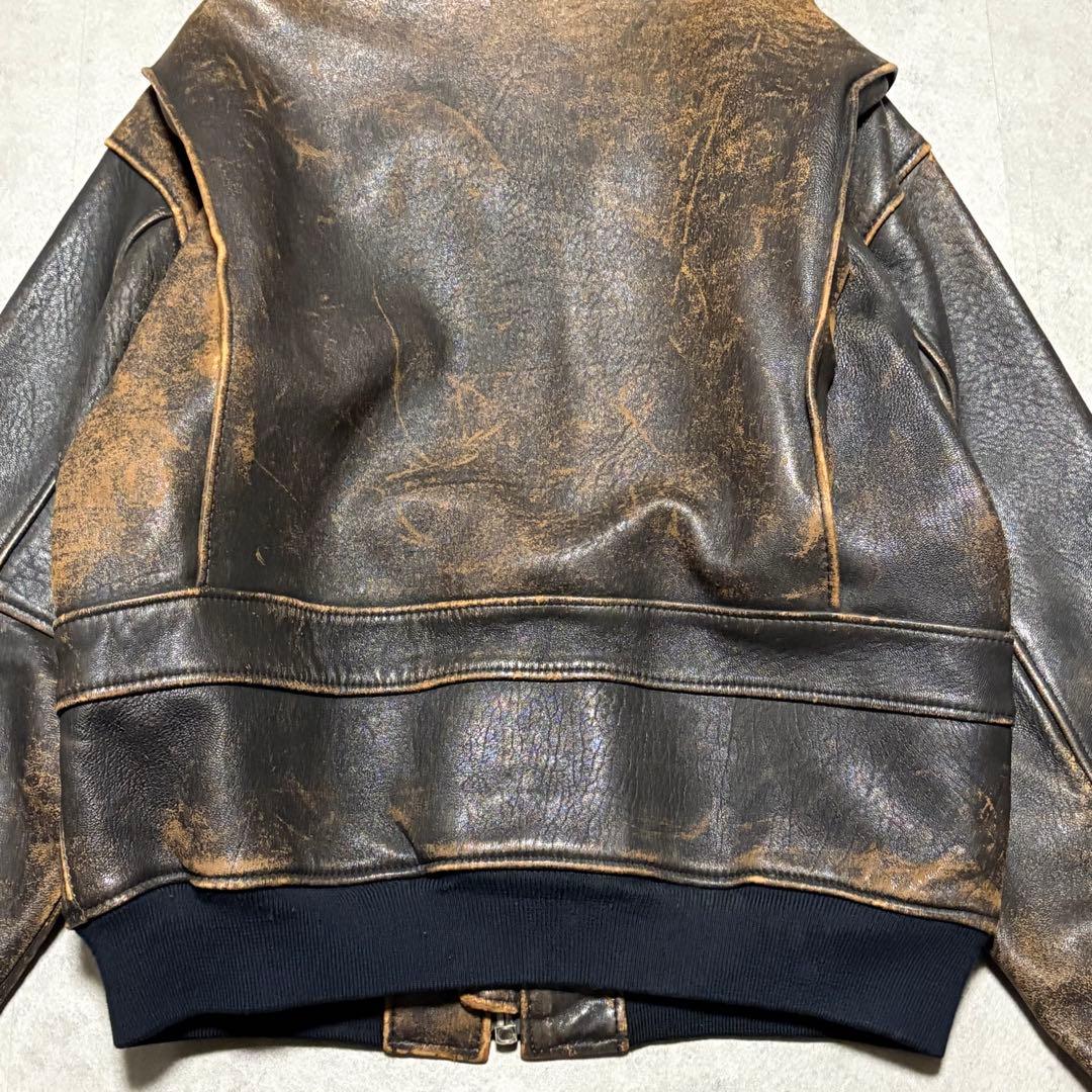 【入手困難G-2】AVIREX フライトジャケット A-2 本革　レア　L 茶