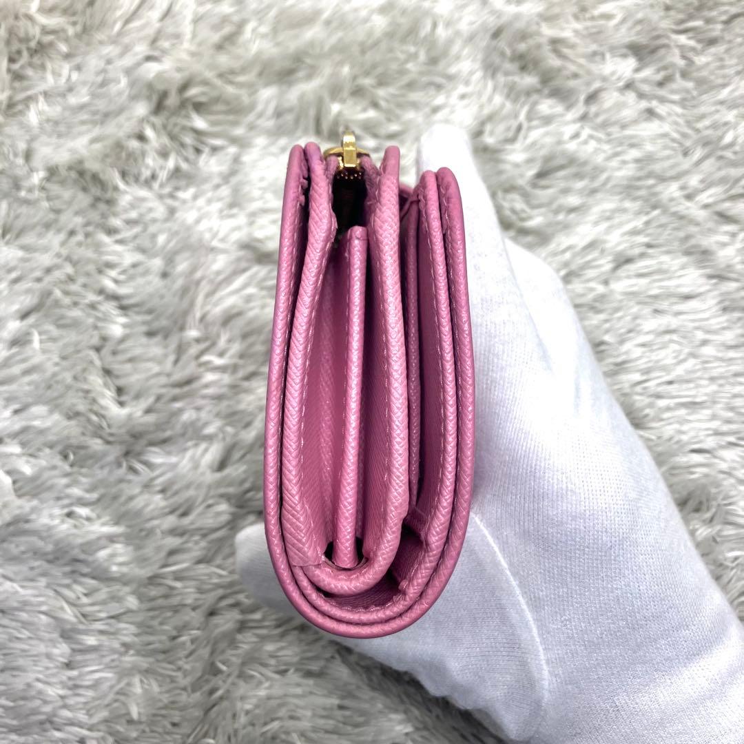 箱付き美品✨PRADA サフィアーノ メタルロゴ マルチカラー 二つ折り財布