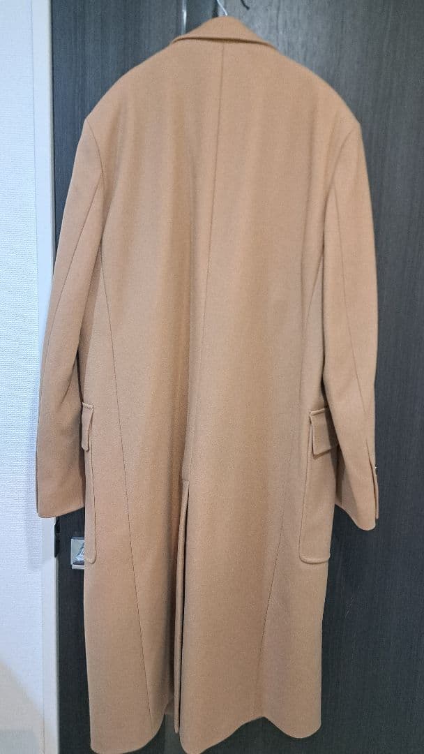 8 By YOOX ウールコート キャメル　ダブルブレストコート　ロングコート