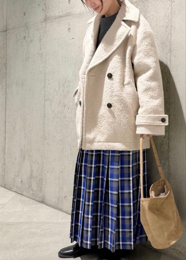 ウールライクカーリーシャギーコクーンコート