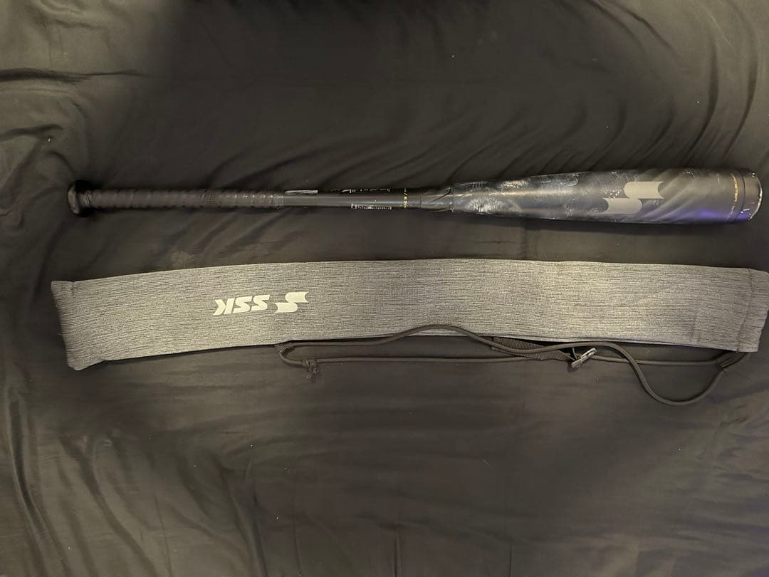 MM18 ブラック 軟式バット トップバランス バットカバー付き