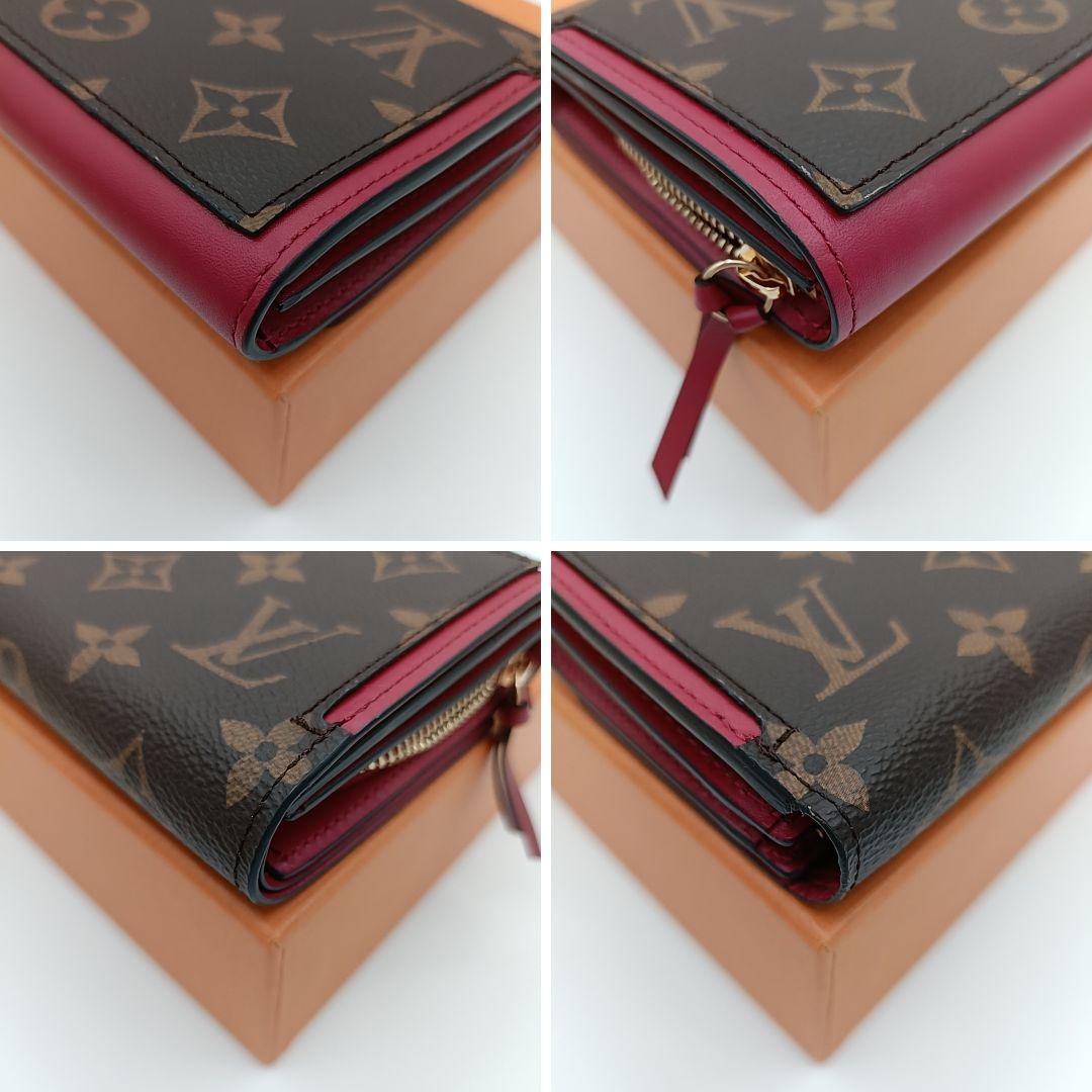 ルイヴィトン ポルトフォイユ フロール コンパクトフューシャ モノグラム