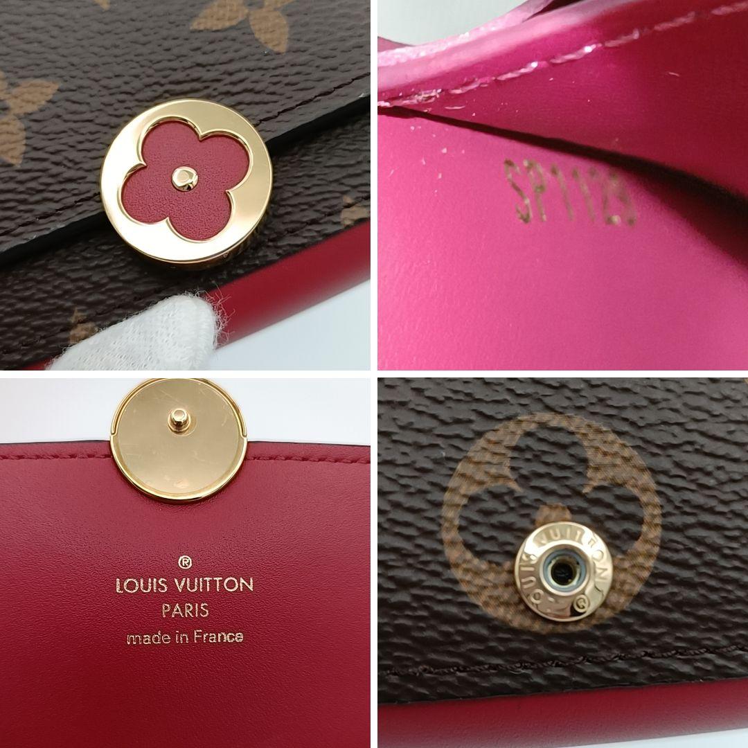 ルイヴィトン ポルトフォイユ フロール コンパクトフューシャ モノグラム