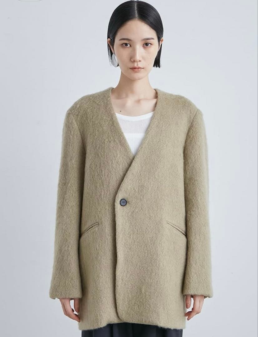 ミースロエ/miesrohe/シャギーノーカラージャケット