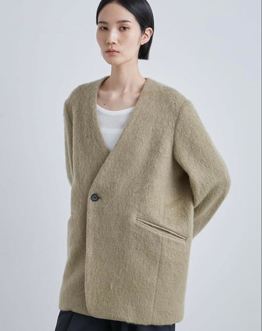 ミースロエ/miesrohe/シャギーノーカラージャケット