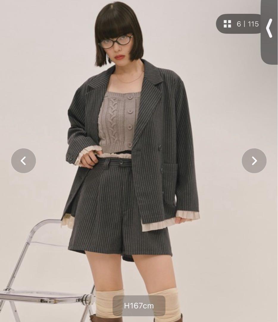 【新品】loin nuit ロワンニュイ フリルレイヤードデザインジャケット