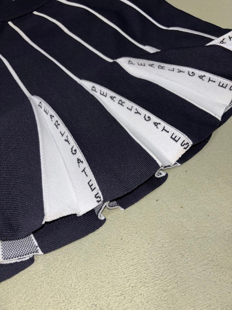 （美品）パーリーゲイツ、ストライプ柄シリーズ、セットアップ、サイズ1